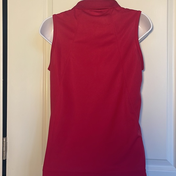 Lacoste Sport fuschia collared tank top size 38 - Picture 3 of 6